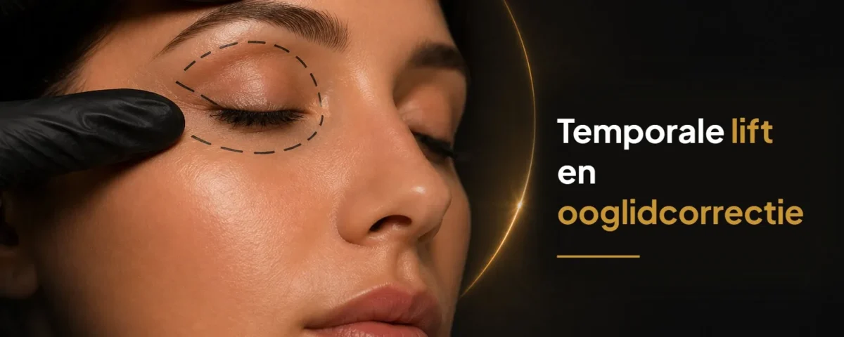 Temporale lift en ooglidcorrectie informatieve afbeelding