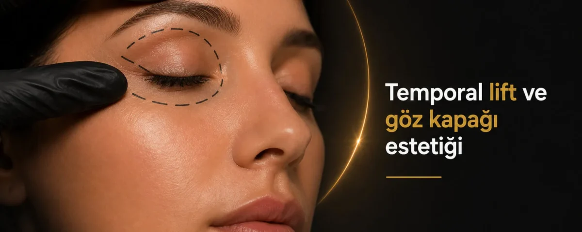 Temporal lift ve göz kapağı estetiği bilgilendirme görseli