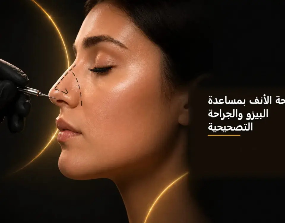 تجميل الأنف بتقنية البيزو — صورة توضيحية