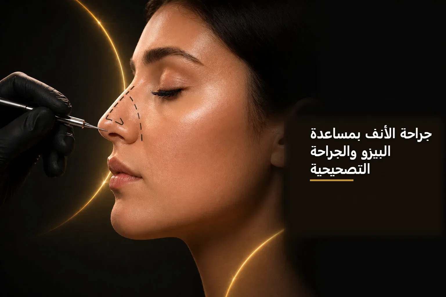 تجميل الأنف بتقنية البيزو — صورة توضيحية