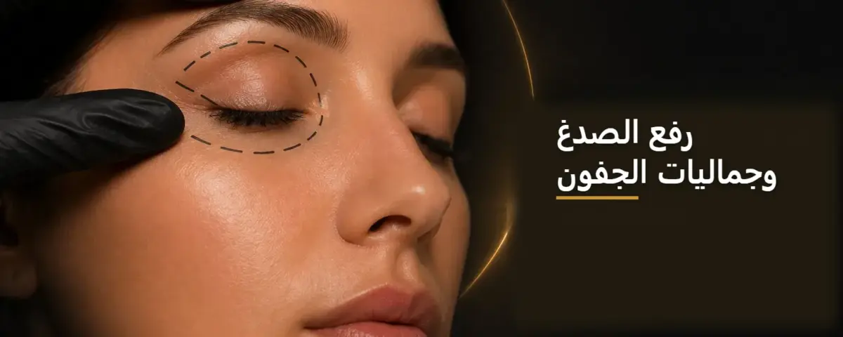 رفع الصدغ وجراحة الجفون — صورة توضيحية