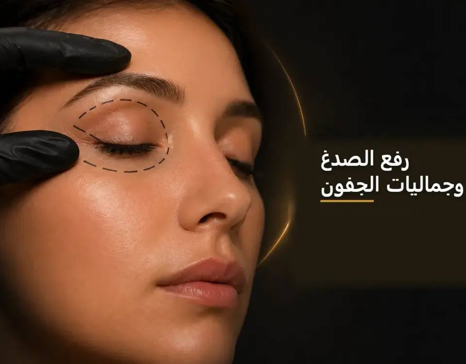 رفع الصدغ وجراحة الجفون — صورة توضيحية